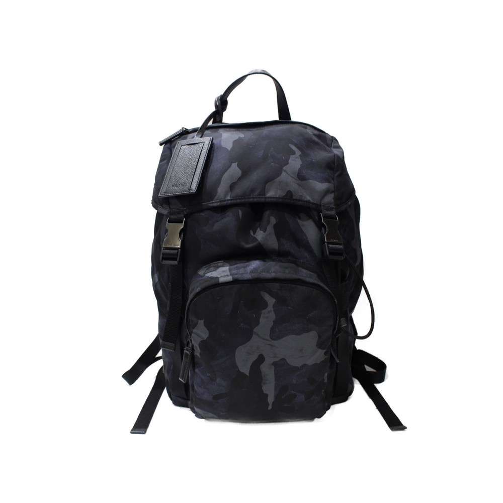 Prada Rucksack Backpack Gray Blue Camouflage Nylon - image 2
